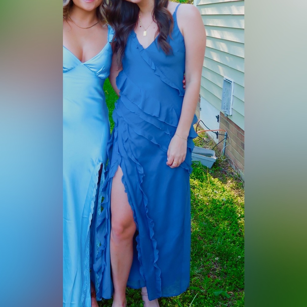 Abercrombie Cascading Ruffle Maxi Dress